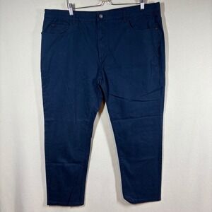 Cutter & Buck Voyager 5 Pocket Mens Pant 42x30 Navy Twill Classic Comfort Preppy